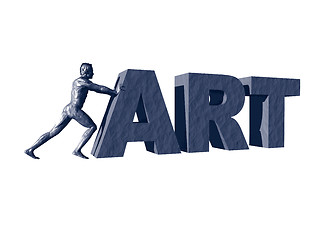 Image showing pushing art