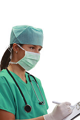 Image showing Female anaesthesiologist 