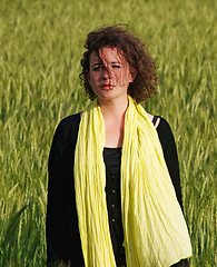 Image showing Woman in barley field