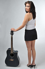 Image showing Girl with guitar