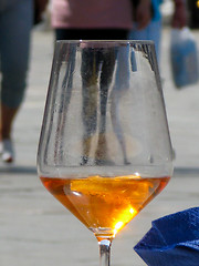 Image showing Feet on Glass