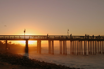 Image showing Sunrise Pier Ventura