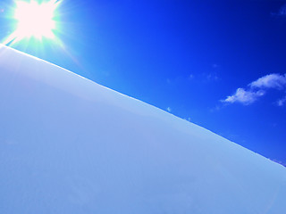 Image showing Sky, snow and sun