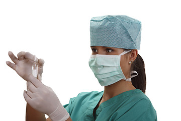 Image showing Preparing a vial