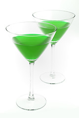 Image showing Two green drinks