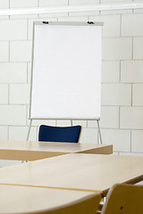 Image showing Empty billboard in a conference room