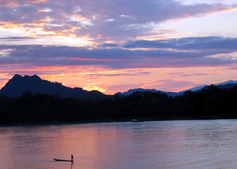 Image showing Laos sunset