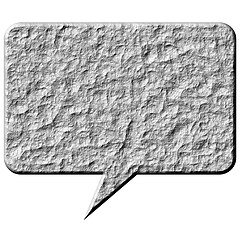 Image showing 3D Stone Speech Bubble