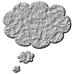 Image showing 3D Stone Thought Bubble