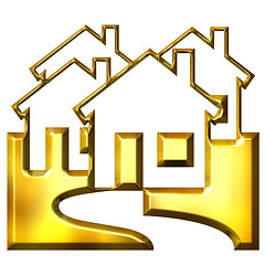 Image showing 3D Golden Real Estate