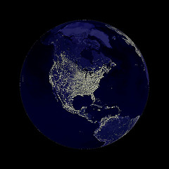 Image showing Earth Globe Lights