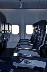 Image showing Airliner passenger cabin