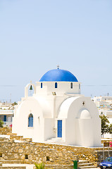 Image showing orthodox greek island church anti paros cyclades