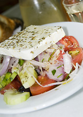 Image showing greek salad in the greek islands