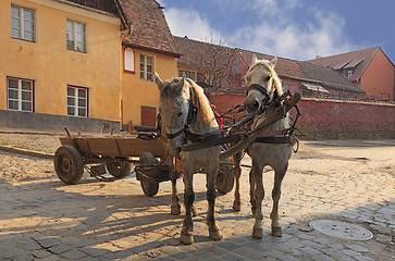 Image showing Streets of Sighisoara-Transylvania,Romania