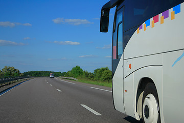 Image showing Bus riding fast