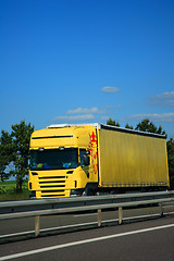 Image showing Transport truck on highway