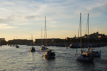 Image showing The sailboats are coming