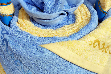 Image showing Towels blue