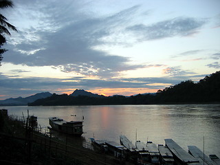 Image showing The night falls in Luang Prabang. Laos