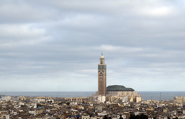 Image showing Hassan II mosque in Casablanca Morocco Africa