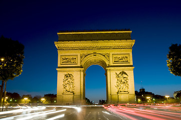 Image showing arc de triomphe arch of triumph paris france 