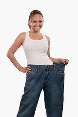 Image showing Woman in big pants