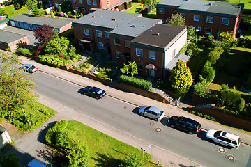 Image showing View over the city street