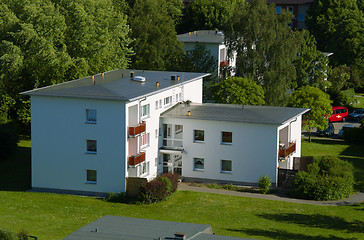Image showing View on the white Building