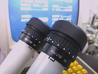 Image showing Stereomicroscope eyepieces