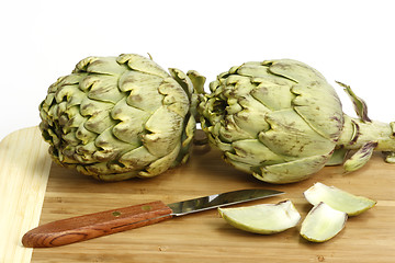 Image showing Preparation of artichokes