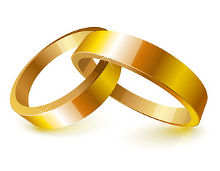 Image showing Gold wedding rings