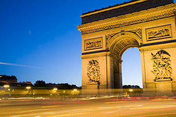 Image showing arc de triomphe arch of triumph paris france