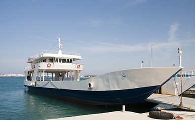 Image showing car and passenger commuter ferry greek islands
