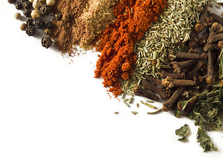Image showing Spices over white