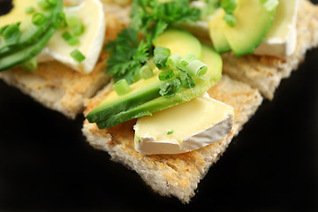 Image showing Camembert And Avocado Bites 