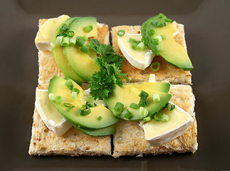 Image showing Camembert And Avocado Bites