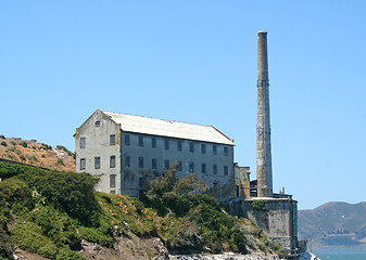 Image showing Ruins Of Alcatraz Smoke Stack And Power House