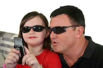 Image showing Cool Dad And Daughter