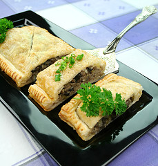 Image showing Mushroom And Leek Strudel