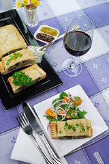 Image showing Mushroom And Leek Strudel