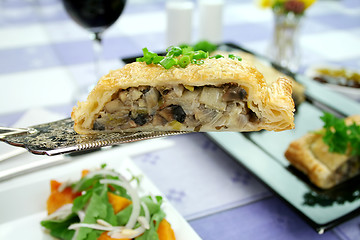 Image showing Mushroom And Leek Strudel