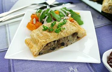 Image showing Mushroom And Leek Strudel