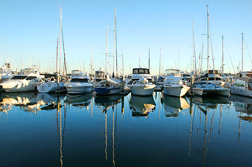 Image showing Marina Boats At Daybreak