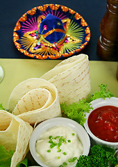 Image showing Mexican Vegetarian Platter