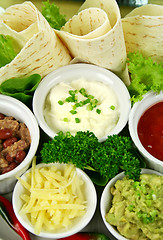 Image showing Mexican Vegetarian Platter