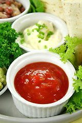 Image showing Tomato Salsa And Sour Cream