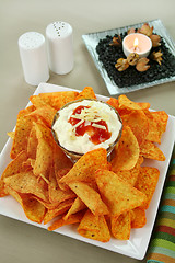 Image showing Nachos And Mexican Dip