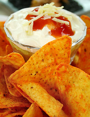 Image showing Nachos And Dip