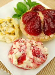 Image showing Cranberry Cream And Strawberry Tart